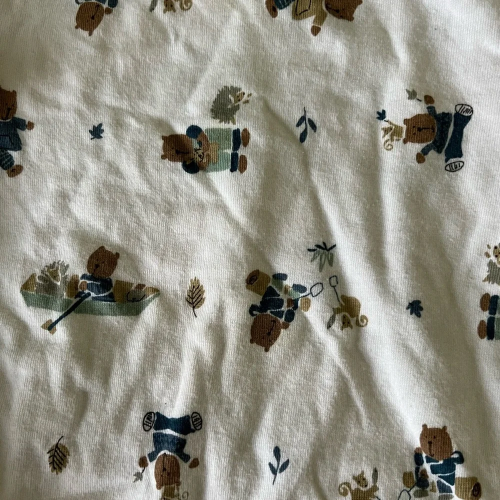 Gap Baby Boy Cotton Long Sleeve Bears onesie